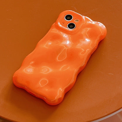 For iPhone 15 Pro Max Wave Bubbles TPU Phone Case(Pearlescent Orange) - iPhone 15 Pro Max Cases by buy2fix | Online Shopping UK | buy2fix