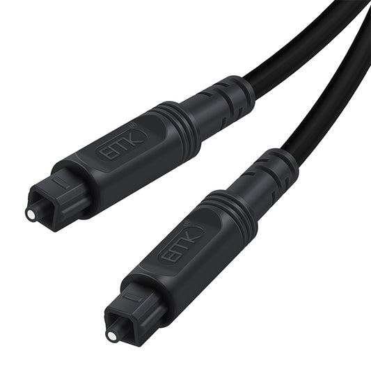 15m EMK OD4.0mm Square Port to Square Port Digital Audio Speaker Optical Fiber Connecting Cable(Black) - Audio Optical Cables by EMK | Online Shopping UK | buy2fix
