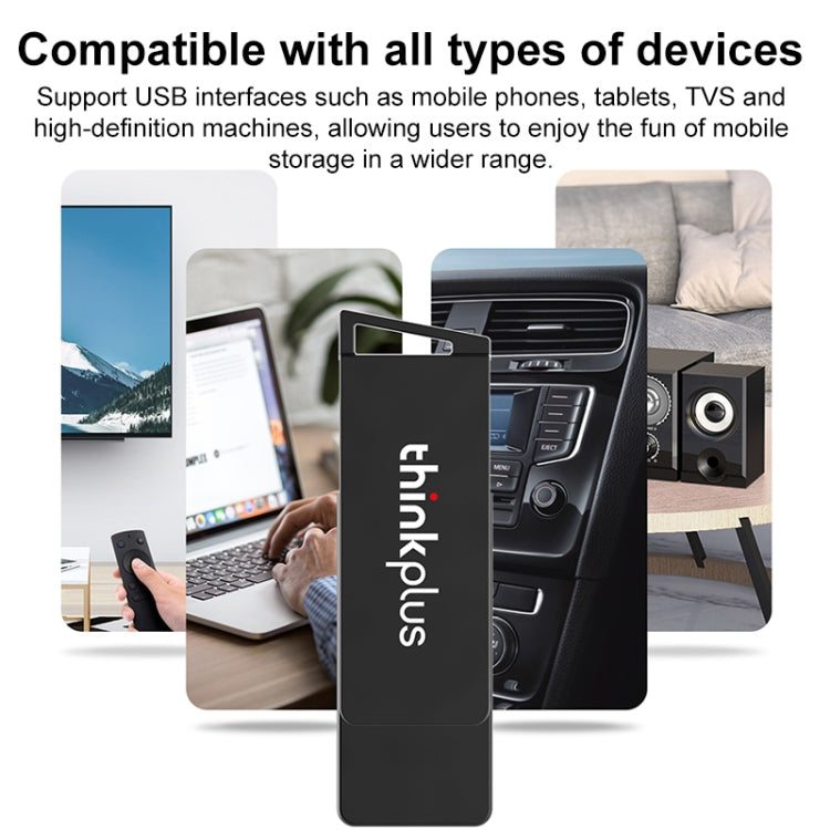 Lenovo Thinkplus USB 3.0 Rotating Flash Drive, Memory:128GB(Black) - USB Flash Drives by Lenovo | Online Shopping UK | buy2fix