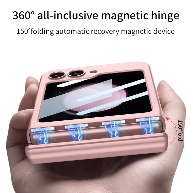 For Samsung Galaxy Z Flip5 GKK Integrated Magnetic Full Coverage Folding Phone Case(Orange) - Galaxy Z Flip5 Cases by GKK | Online Shopping UK | buy2fix