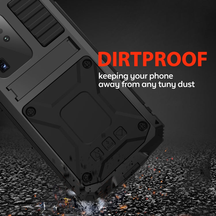 For Samsung Galaxy S20 Plus R-JUST Waterproof Shockproof Dustproof Metal + Silicone Protective Case(Black) - Galaxy Phone Cases by R-JUST | Online Shopping UK | buy2fix