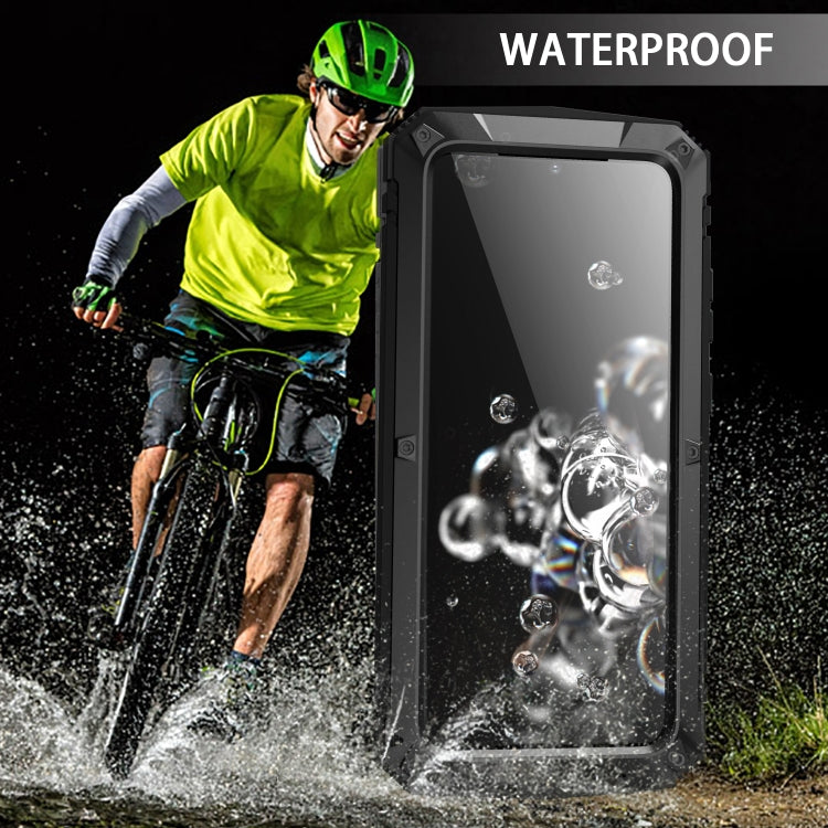 For Samsung Galaxy S20 Plus R-JUST Waterproof Shockproof Dustproof Metal + Silicone Protective Case(Black) - Galaxy Phone Cases by R-JUST | Online Shopping UK | buy2fix