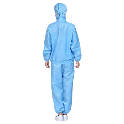 Striped Anti-static Split Hood Dust-proof Work Suit, Size:XXL(Blue) - Protective Clothing by buy2fix | Online Shopping UK | buy2fix