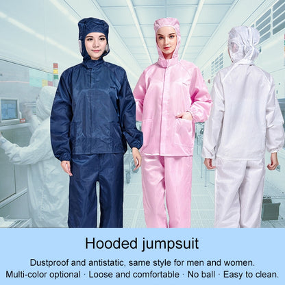 Striped Anti-static Split Hood Dust-proof Work Suit, Size:XXXL(Navy Blue) - Protective Clothing by buy2fix | Online Shopping UK | buy2fix