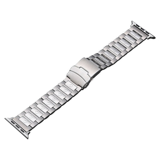 For Apple Watch Series 4 40mm Safety Buckle Titanium Steel Watch Band(Silver) - Watch Bands by buy2fix | Online Shopping UK | buy2fix