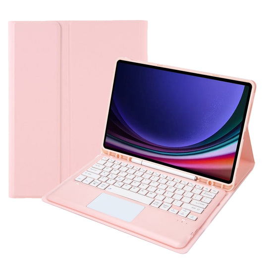 A810B-A For Samsung Galaxy Tab S9+ Touch Pad Detachable Bluetooth Keyboard Leather Tablet Case(Pink) - Samsung Keyboard by buy2fix | Online Shopping UK | buy2fix