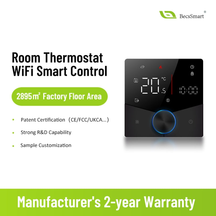 BHT-009GBLW Electric Heating WiFi Smart Home LED Thermostat(White) - Thermostat & Thermometer by buy2fix | Online Shopping UK | buy2fix