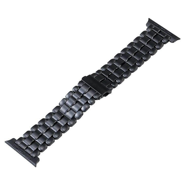 For Apple Watch Series 6 40mm Five Beads Titanium Steel Watch Band(Black) - Watch Bands by buy2fix | Online Shopping UK | buy2fix