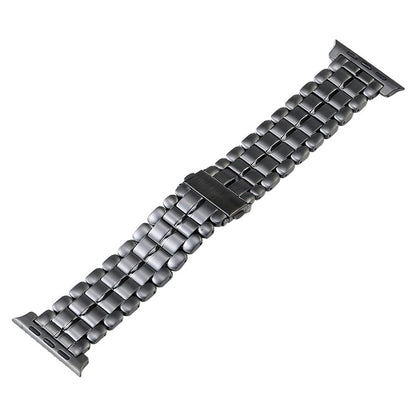 For Apple Watch Series 5 40mm Five Beads Titanium Steel Watch Band(Grey) - Watch Bands by buy2fix | Online Shopping UK | buy2fix