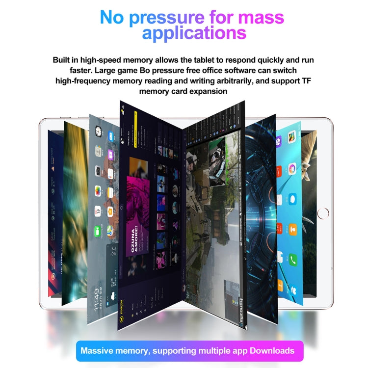 BDF P10 3G Phone Call Tablet PC 10.1 inch, 2GB+32GB, Android 9.0 MTK6735 Quad Core, Support Dual SIM, EU Plug(Black) - BDF by BDF | Online Shopping UK | buy2fix