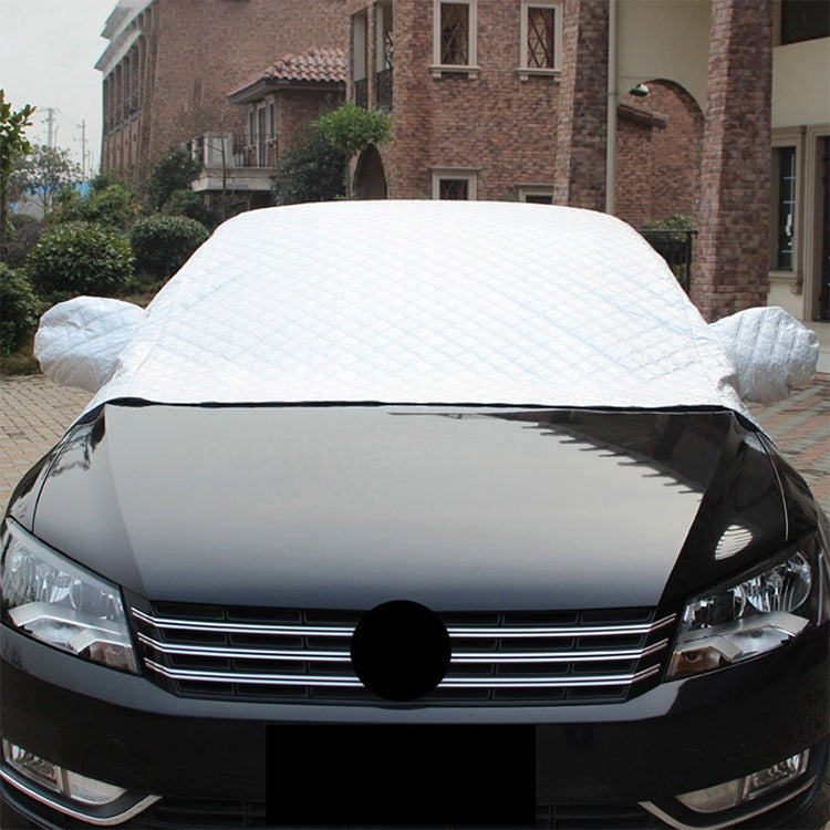 Car Half-cover Car Clothing Sunscreen Heat Insulation Sun Nisor, Plus Cotton Size: 4.3x1.7x1.5m - Aluminum Film PEVA by buy2fix | Online Shopping UK | buy2fix