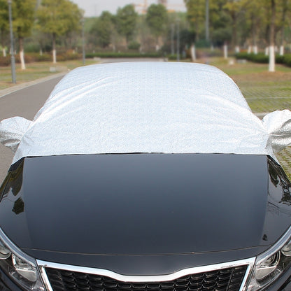 Car Half-cover Car Clothing Sunscreen Heat Insulation Sun Nisor, Aluminum Foil Size: 4.3x1.8x1.6m - Aluminum Film PEVA by buy2fix | Online Shopping UK | buy2fix