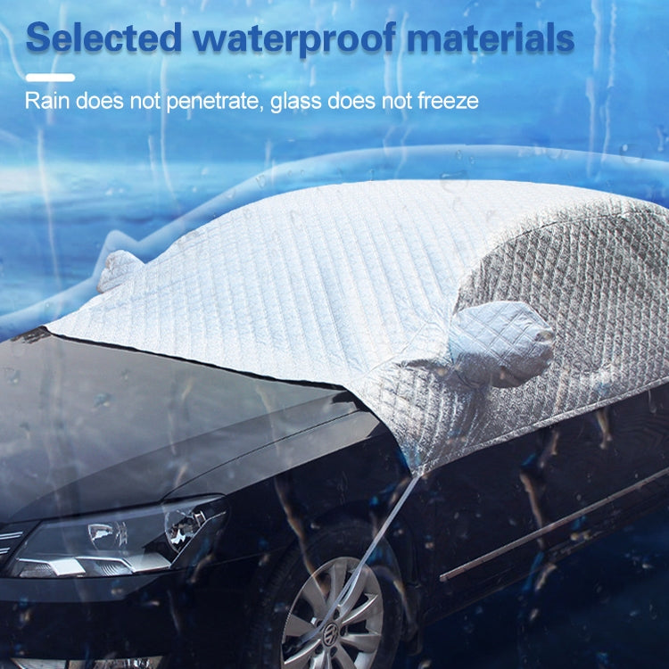 Car Half-cover Car Clothing Sunscreen Heat Insulation Sun Nisor, Aluminum Foil Size: 4.7x1.8x1.7m - Aluminum Film PEVA by buy2fix | Online Shopping UK | buy2fix