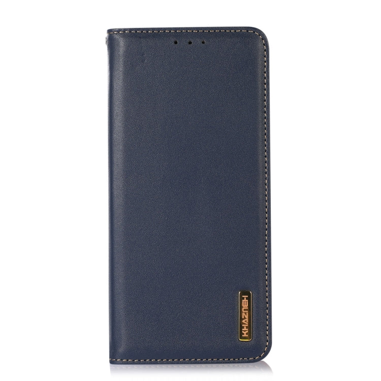 For Sony Xperia 5 V KHAZNEH Nappa Top Layer Cowhide Leather Phone Case(Blue) - Sony Cases by buy2fix | Online Shopping UK | buy2fix