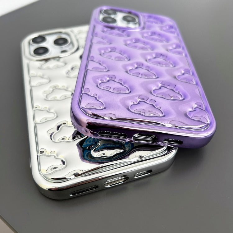 For iPhone 15 Pro Max Cloud Texture Electroplated TPU Phone Case(Purple) - iPhone 15 Pro Max Cases by buy2fix | Online Shopping UK | buy2fix