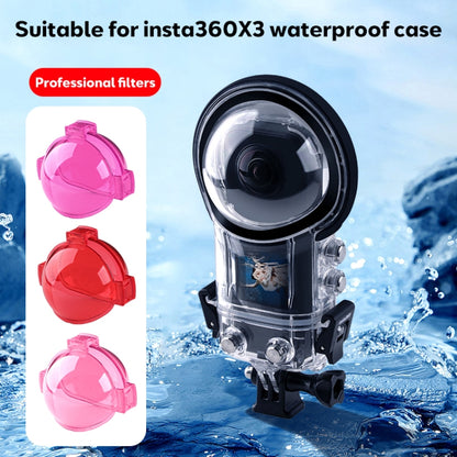 For Insta360 X3 Housing Diving Color Lens Filter(Purple) - Len Accessories by buy2fix | Online Shopping UK | buy2fix