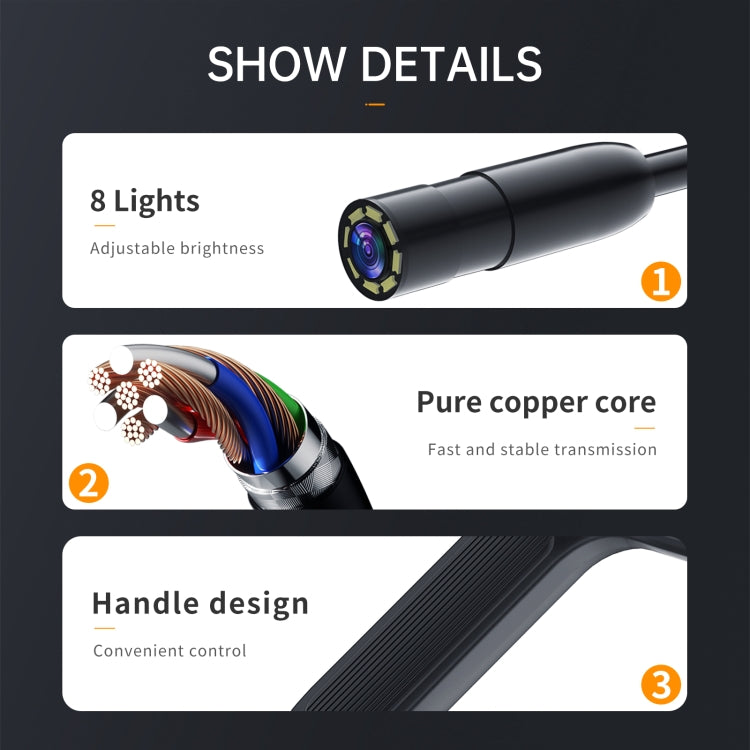 P200 8mm Front Lenses Integrated Industrial Pipeline Endoscope with 4.3 inch Screen, Spec:100m Tube -  by buy2fix | Online Shopping UK | buy2fix