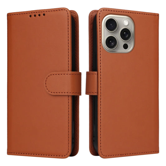 For iPhone 15 Pro Max BETOPNICE BN-005 2 in 1 Detachable Imitate Genuine Leather Phone Case(Brown) - iPhone 15 Pro Max Cases by BETOPNICE | Online Shopping UK | buy2fix