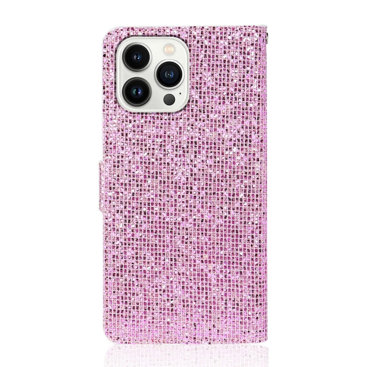 For iPhone 15 Pro Max Glitter Powder Filp Leather Phone Case(Pink) - iPhone 15 Pro Max Cases by buy2fix | Online Shopping UK | buy2fix