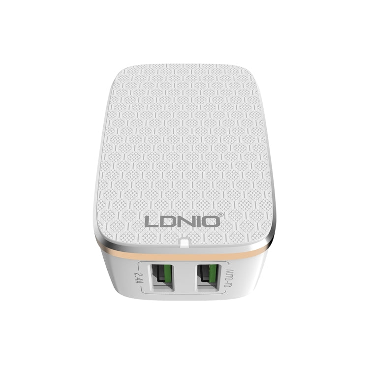 LDNIO A2204 2 in 1 12W Dual USB Interface Travel Charger Mobile Phone Charger with Micro USB Data Cable, UK Plug - USB Charger by LDNIO | Online Shopping UK | buy2fix