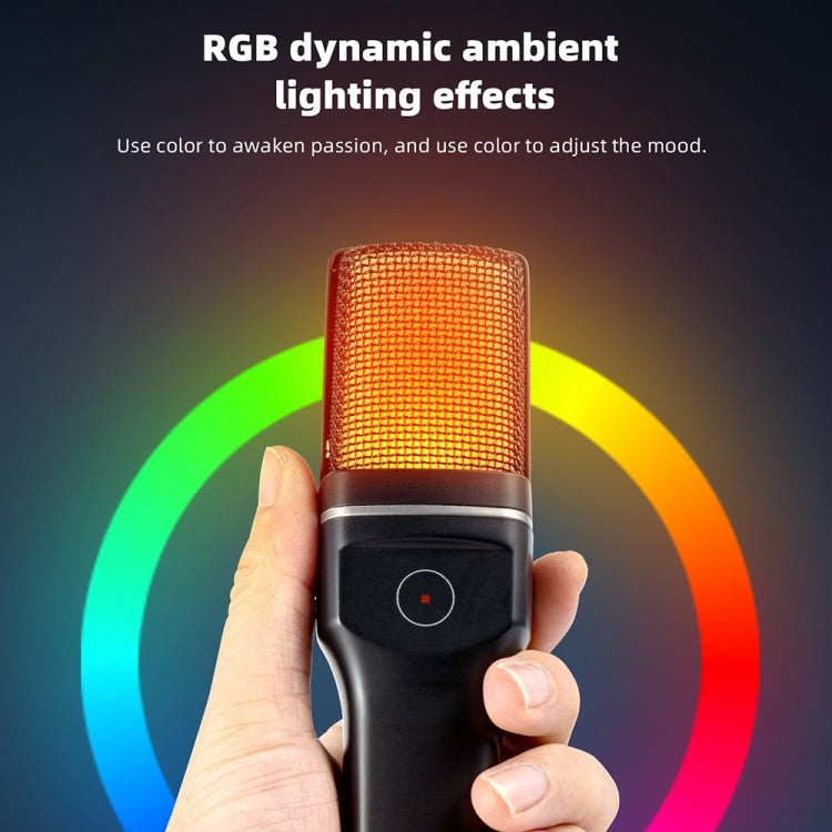 Yanmai SF-777W 2.4G Wireless Gaming Desktop Microphone with RGB Light & Blowout Net - Microphone by Yanmai | Online Shopping UK | buy2fix