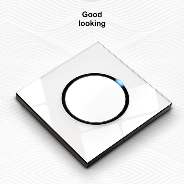 86mm Round LED Tempered Glass Switch Panel, White Round Glass, Style:Four Billing Control - Consumer Electronics by buy2fix | Online Shopping UK | buy2fix