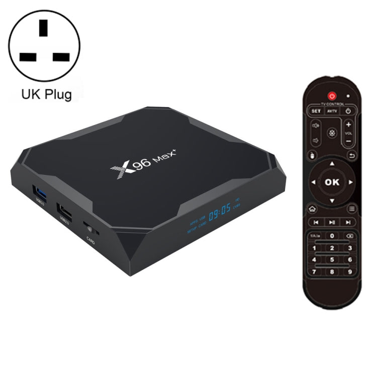 X96 max+ 4K Smart TV Box, Android 9.0, Amlogic S905X3 Quad-Core Cortex-A55,4GB+32GB, Support LAN, AV, 2.4G/5G WiFi, USBx2,TF Card, UK Plug - Consumer Electronics by Beelink | Online Shopping UK | buy2fix