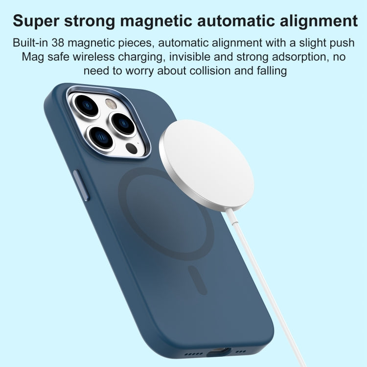 For iPhone 15 Pro Max Mutural Karen Series Liquid Silicone Magsafe Phone Case(Grey) - iPhone 15 Pro Max Cases by Mutural | Online Shopping UK | buy2fix