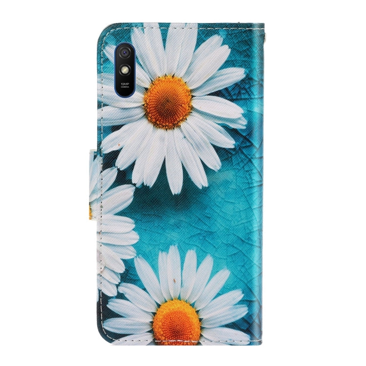 For Xiaomi Redmi 9A 3D Colored Drawing Horizontal Flip PU Leather Case with Holder & Card Slots & Wallet(Chrysanthemum) - Xiaomi Cases by buy2fix | Online Shopping UK | buy2fix