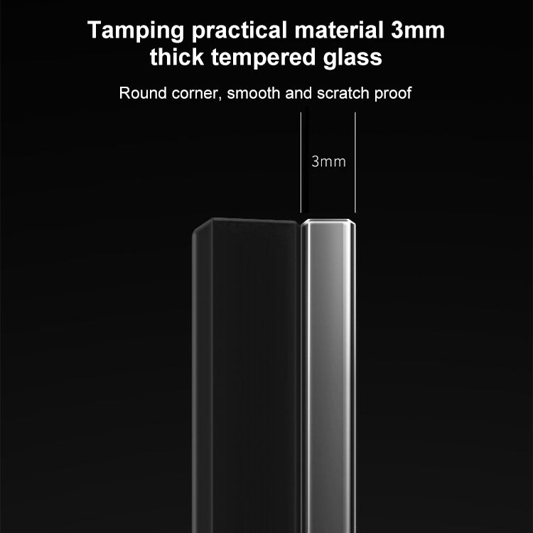 86mm Round LED Tempered Glass Switch Panel, Gray Round Glass, Style:Four Open Dual Control - Consumer Electronics by buy2fix | Online Shopping UK | buy2fix