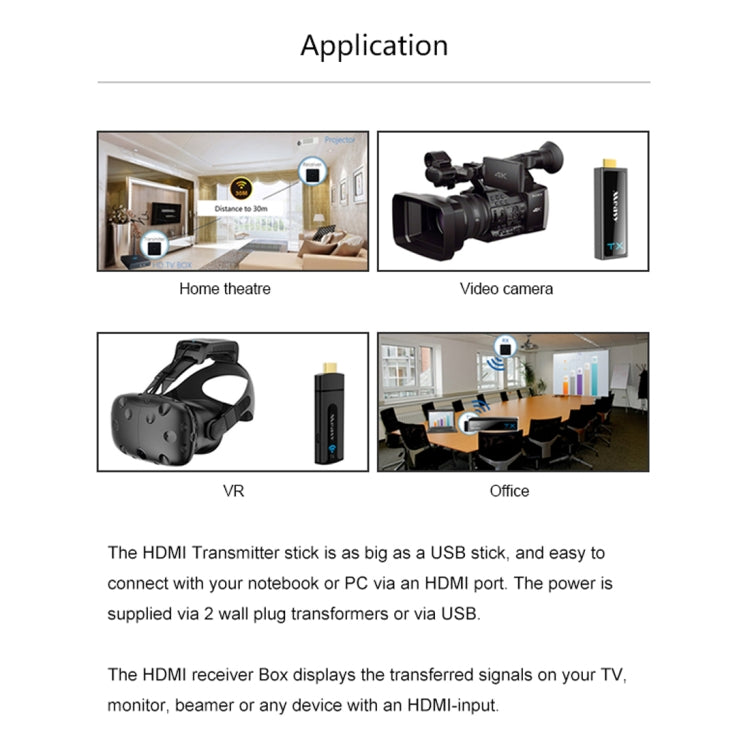 Measy W2H Nano 1080P HDMI 1.4 3D Wireless HDMI Audio Video Transmitter Receiver Extender, Transmission Distance: 30m, AU Plug - Amplifier by Measy | Online Shopping UK | buy2fix