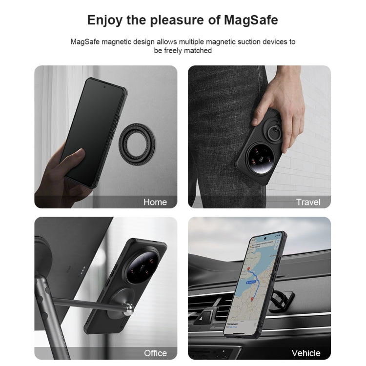 For Xiaomi 14 Ultra NILLKIN Super Frosted Shield Pro MagSafe Magnetic Phone Case(Black) - 14 Ultra Cases by NILLKIN | Online Shopping UK | buy2fix