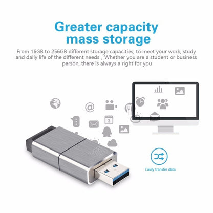 EAGET F90 128G USB 3.0 Interface Metal Flash U Disk - USB Flash Drives by EAGET | Online Shopping UK | buy2fix