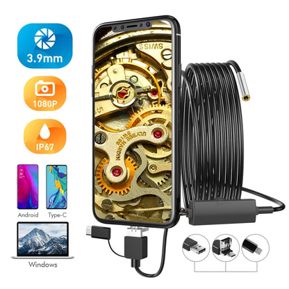 inskam107 3.9mm 3 In 1 HD Waterproof Industry Digital Endoscope Inspection Camera, Length:5m Hard Cable - Consumer Electronics by buy2fix | Online Shopping UK | buy2fix