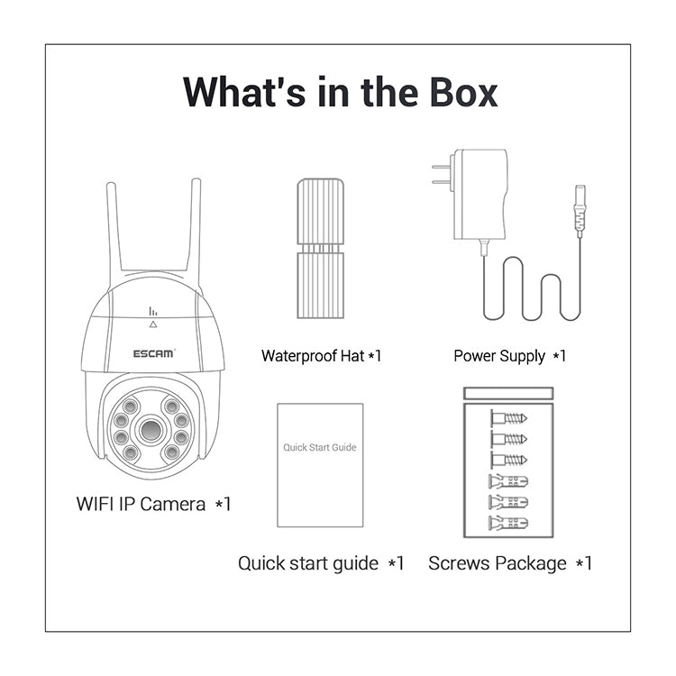 ESCAM QF518 5MP Smart WiFi IP Camera, Support AI Humanoid Detection / Auto Tracking / Dual Light Night Vision / Cloud Storage / Two Way Audio / TF Card, Plug:EU Plug(White) - Dome Camera by ESCAM | Online Shopping UK | buy2fix