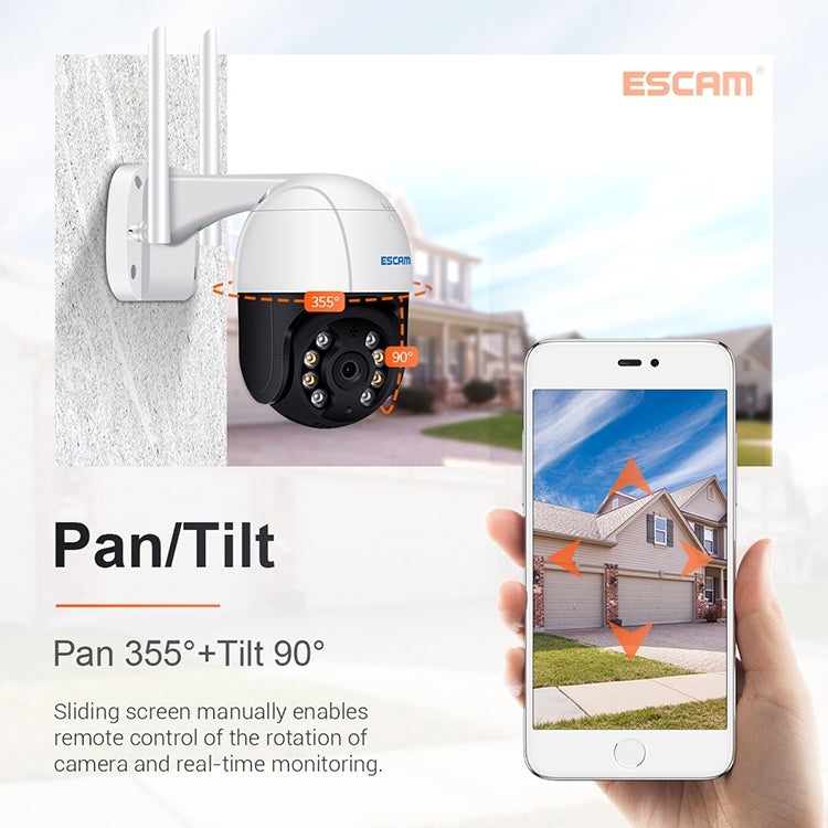 ESCAM QF518 5MP Smart WiFi IP Camera, Support AI Humanoid Detection / Auto Tracking / Dual Light Night Vision / Cloud Storage / Two Way Audio / TF Card, Plug:AU Plug(White) - Dome Camera by ESCAM | Online Shopping UK | buy2fix