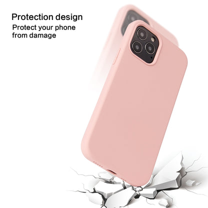 For iPhone 12 / 12 Pro Solid Color Liquid Silicone Shockproof Protective Case(Matcha Green) - iPhone 12 / 12 Pro Cases by buy2fix | Online Shopping UK | buy2fix