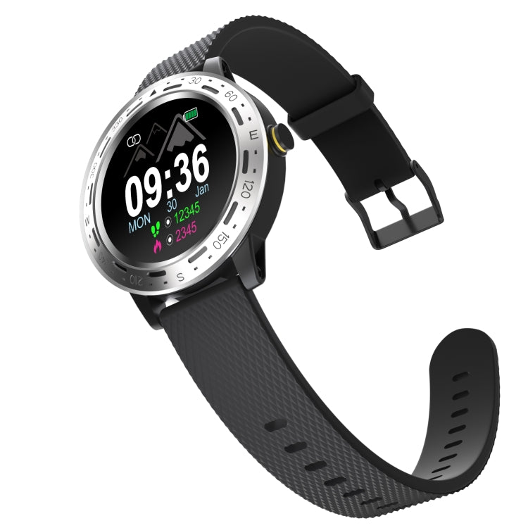 S18 1.3 inch TFT Screen IP67 Waterproof Smart Watch Bracelet, Support Sleep Monitor / Heart Rate Monitor / Blood Pressure Monitoring(Silver Black) - Smart Wear by buy2fix | Online Shopping UK | buy2fix