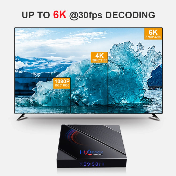 H96 Max 6K Ultra HD Smart TV Box with Remote Controller, Android 10.0, Allwinner H616 Quad Core ARM Cortex-A53, 2GB+16GB, Support TF Card / USBx2 / AV / HDMI / WIFI, UK Plug - Consumer Electronics by buy2fix | Online Shopping UK | buy2fix