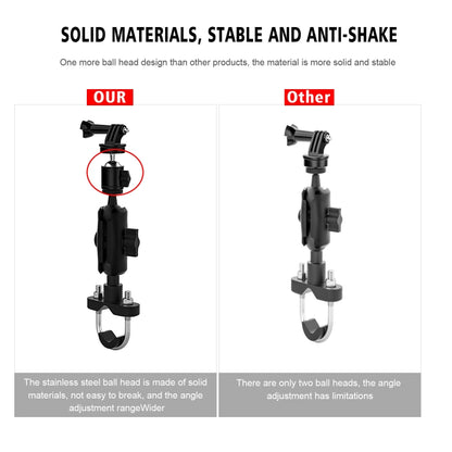 CS-1134A1 Motorcycle Bike Action Camera Recorder Mobile Phone Fixing Bracket Holder, Handlebar Version - Holder by buy2fix | Online Shopping UK | buy2fix