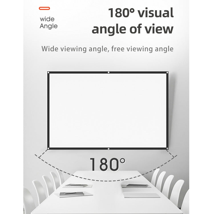 Simple Folding High Density Polyester Projector Film Curtain, Size:84 inch (16:9) Projection Area: 186x105cm - Consumer Electronics by buy2fix | Online Shopping UK | buy2fix