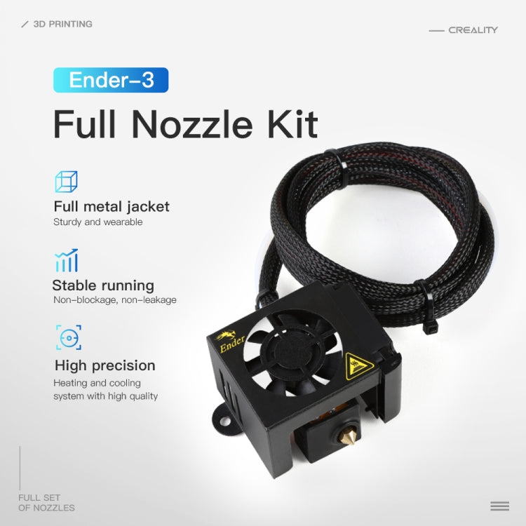 Creality 24V 40W Extruder Full Nozzle Hot End Kit with Nozzle Extruder+Cooling Fan+Shell for Ender-3 3D Printer - Consumer Electronics by buy2fix | Online Shopping UK | buy2fix