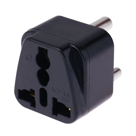 Portable Universal Socket to (Small) South Africa Plug Power Adapter Travel Charger (Black) - Consumer Electronics by buy2fix | Online Shopping UK | buy2fix