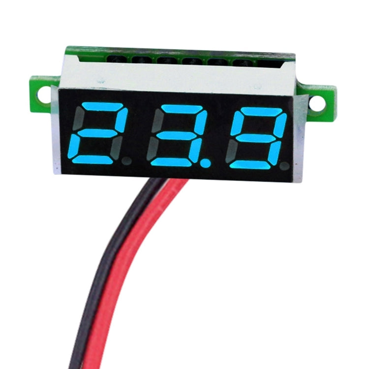 10 PCS 0.36 inch 2 Wires Digital Voltage Meter, Color Light Display, Measure Voltage: DC 2.5-30V (Blue) - Consumer Electronics by buy2fix | Online Shopping UK | buy2fix