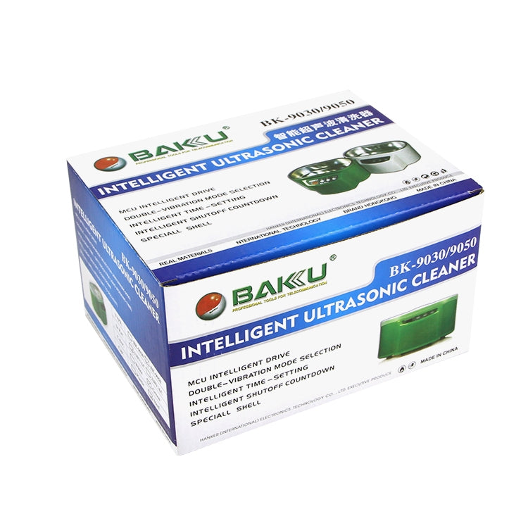 BAKU BK-9050 30W / 50W Adjustable 0.6L LCD Display Ultrasonic Cleaner, AC 220V(White) - Home & Garden by BAKU | Online Shopping UK | buy2fix