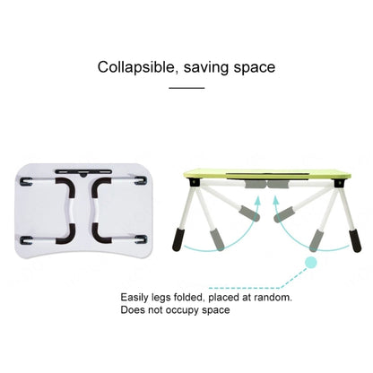 Foldable Non-slip Laptop Desk Table Stand with Card Slot & Cup Slot (Green) - Laptop Stand by buy2fix | Online Shopping UK | buy2fix