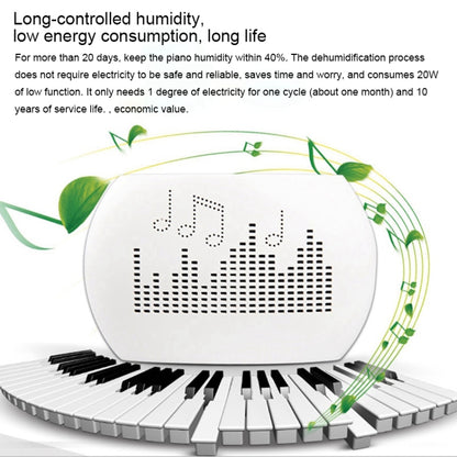 INVITOP Mini Portable Piano Musical Instrument Moisture-proof Dehumidifier Wardrobe Kitchen Shoe Cabinet Automatic Moisture Absorber, UK Plug(White) - Home & Garden by buy2fix | Online Shopping UK | buy2fix