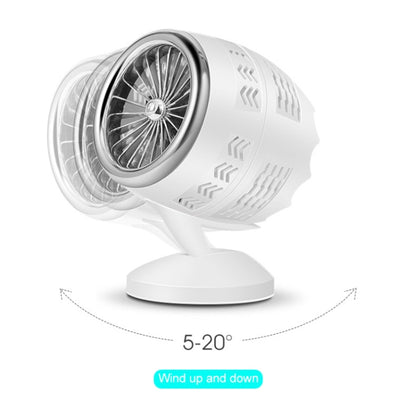 Portable Adjustable Mini USB Charging Air Convection Cycle Desktop Electric Fan Air Cooler, Support 2 Speed Control (Silver) - Consumer Electronics by buy2fix | Online Shopping UK | buy2fix