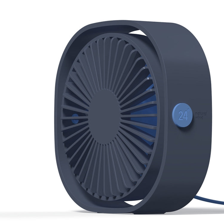 360 Degree Rotation  Wind 3 Speeds Mini USB Desktop Fan (Dark Blue) - Consumer Electronics by buy2fix | Online Shopping UK | buy2fix