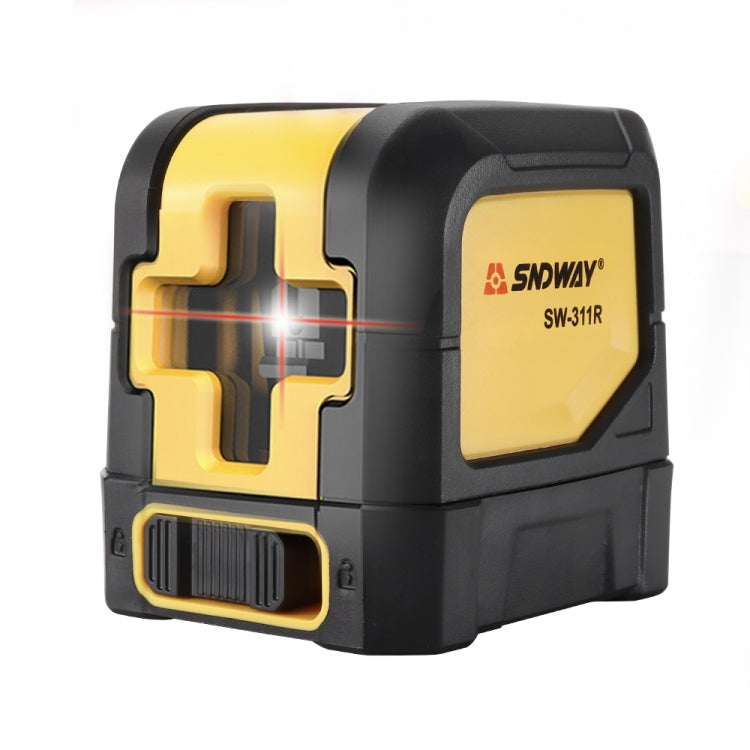 SNDWAY SW-311R Laser Level Covering Walls and Floors 2 Line Red Beam IP54 Water / Dust-proof(Yellow) - Consumer Electronics by SNDWAY | Online Shopping UK | buy2fix